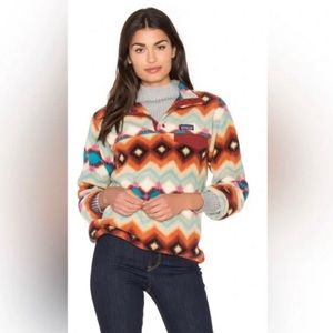 Women's Patagonia Synchilla AZTEC Snap-T Fleece Pullover Timber Twist Medium